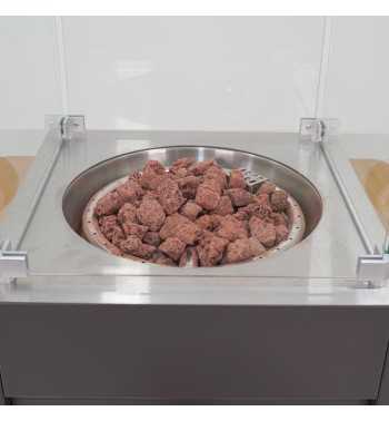 Stufa Caminetto a Gas da Esterno in Alluminio e Teak - Tallinn