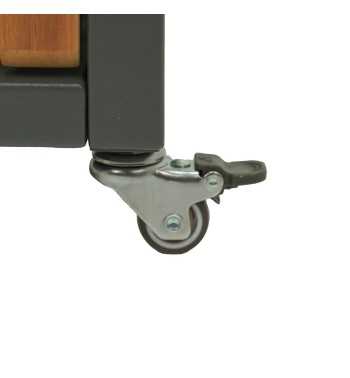 Stufa Caminetto a Gas da Esterno in Alluminio e Teak - Tallinn