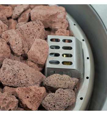 Stufa Caminetto a Gas da Esterno in Alluminio e Teak - Tallinn