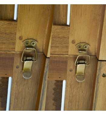 Set Tavolo Allungabile e Sedie Pieghevoli in Legno di Acacia, 6 Persone - Greenwich