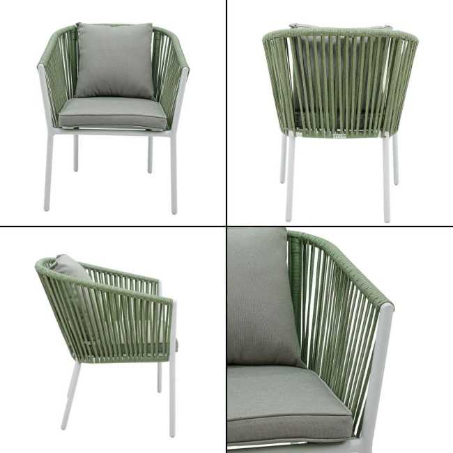 Set Tavolo e Sedie da Giardino in Alluminio, 6 Persone - New Castle