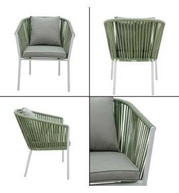 Set Tavolo e Sedie da Giardino in Alluminio, 6 Persone - New Castle