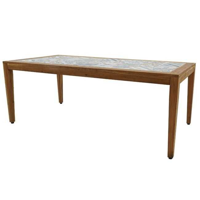 Set Tavolo in Legno di Acacia e Sedie Pieghevoli, 6 Persone - Vietri