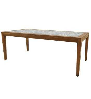 Set Tavolo in Legno di Acacia e Sedie Pieghevoli, 6 Persone - Vietri