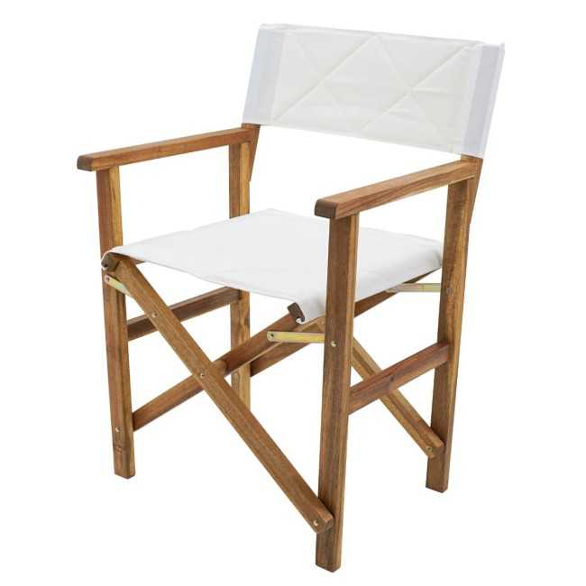 Set Tavolo in Legno di Acacia e Sedie Pieghevoli, 6 Persone - Vietri