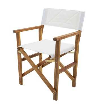 Set Tavolo in Legno di Acacia e Sedie Pieghevoli, 6 Persone - Vietri