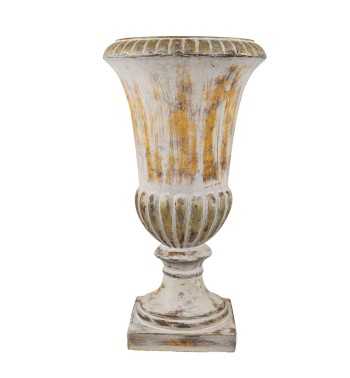 Vaso in Vetroresina da Giardino o Allestimenti Effetto Pietra Anticato H.92 cm