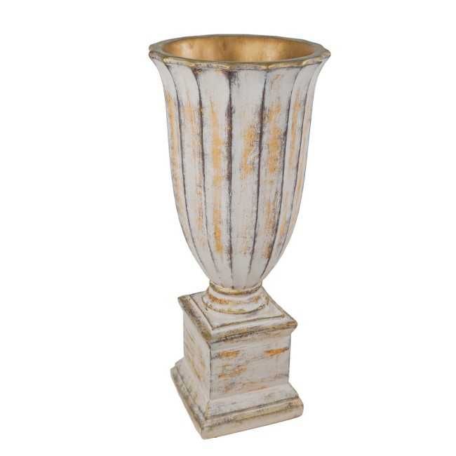 Vaso in Vetroresina da Giardino o Allestimenti Effetto Pietra Anticato H.91 cm