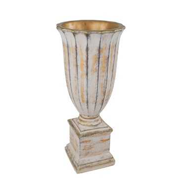 Vaso in Vetroresina da Giardino o Allestimenti Effetto Pietra Anticato H.91 cm