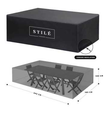 Copertura Impermeabile per Tavoli e Sedie da Giardino 242x162 cm