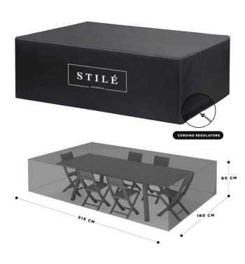 Copertura Impermeabile per Tavoli e Sedie da Giardino 315x160 cm