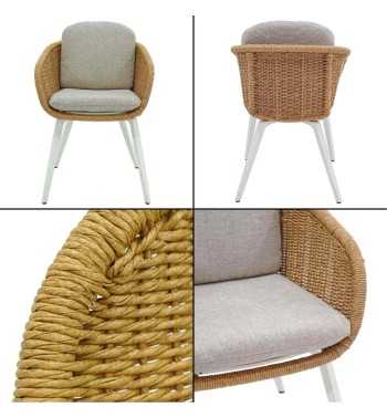 Set Tavolo e Sedie da Giardino in Alluminio, 6 Persone - Sheffield