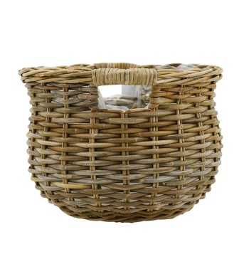 Vasi e Fioriere in Rattan con Manici - Singoli o Set Completo