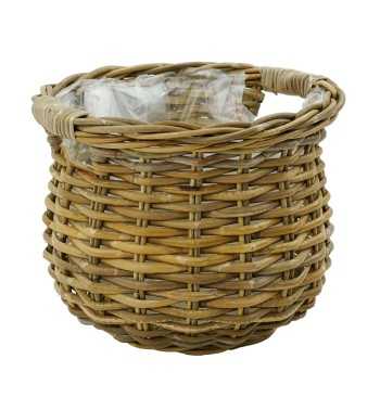 Vasi e Fioriere in Rattan con Manici - Singoli o Set Completo