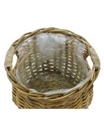 Vasi e Fioriere in Rattan con Manici - Singoli o Set Completo