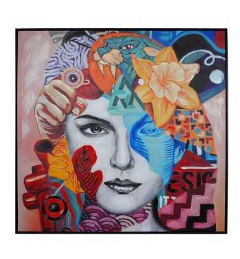 Identità e Simbolismo - Quadro Dipinto a Mano su Tela 100x100 cm