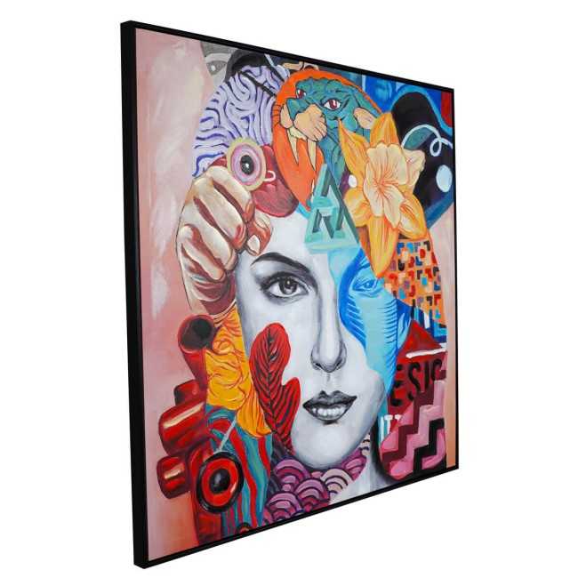 Identità e Simbolismo - Quadro Dipinto a Mano su Tela 100x100 cm