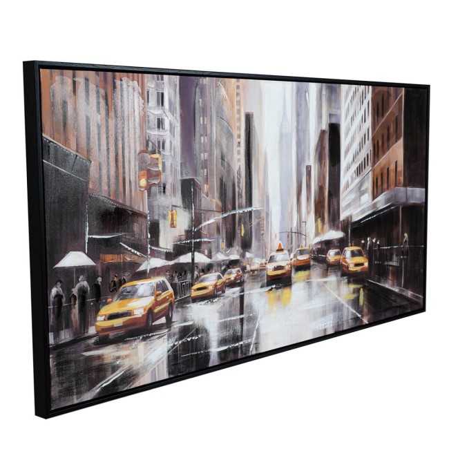 Vita Urbana - Quadro Dipinto a Mano su Tela 120x60 cm