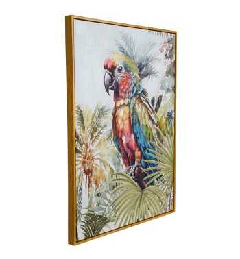 Quadro su Tela con Pappagallo Tropicale 60x80 cm