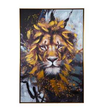 Quadro su Tela con Leone 80x120 cm
