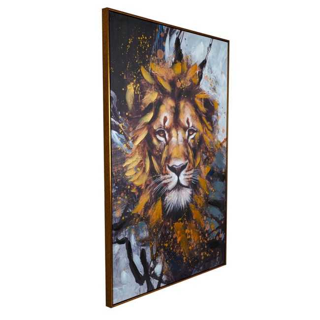 Quadro su Tela con Leone 80x120 cm