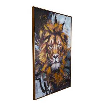 Quadro su Tela con Leone 80x120 cm