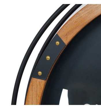 Orologio da Parete Mappamondo Nero e Bronzo D.66 cm