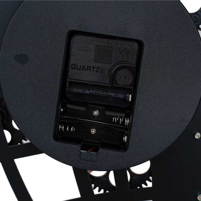 Orologio da Parete Mappamondo Nero e Bronzo D.66 cm