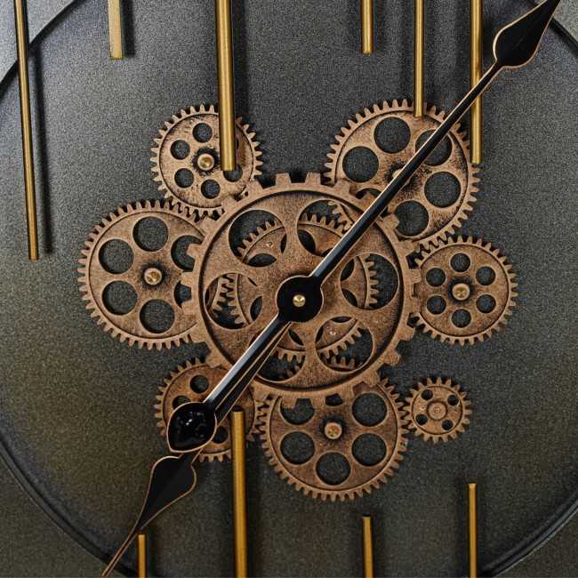 Orologio da Parete Moderno Nero e Oro D.65 cm