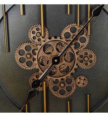 Orologio da Parete Moderno Nero e Oro D.65 cm