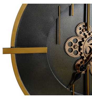 Orologio da Parete Moderno Nero e Oro D.65 cm