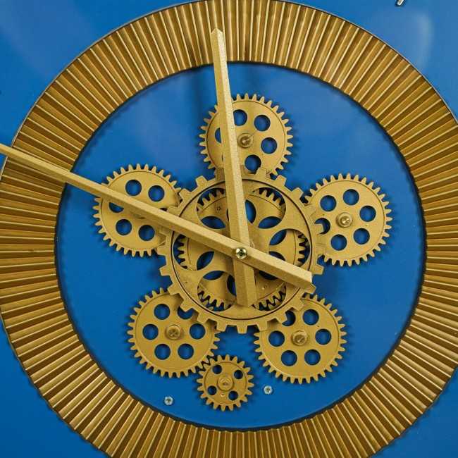 Orologio da Parete Blu e Oro D.50 cm