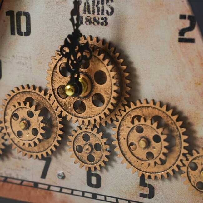 Orologio da Appoggio con Ingranaggi 36x8x42 cm