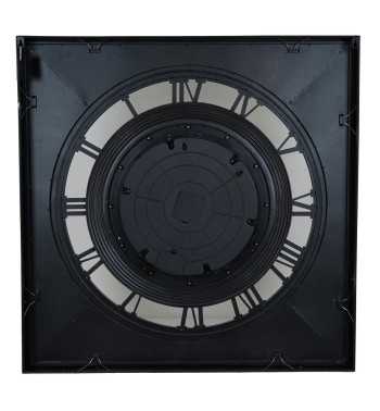 Orologio da Parete Nero Anticato e Oro 80x9,5x80 cm