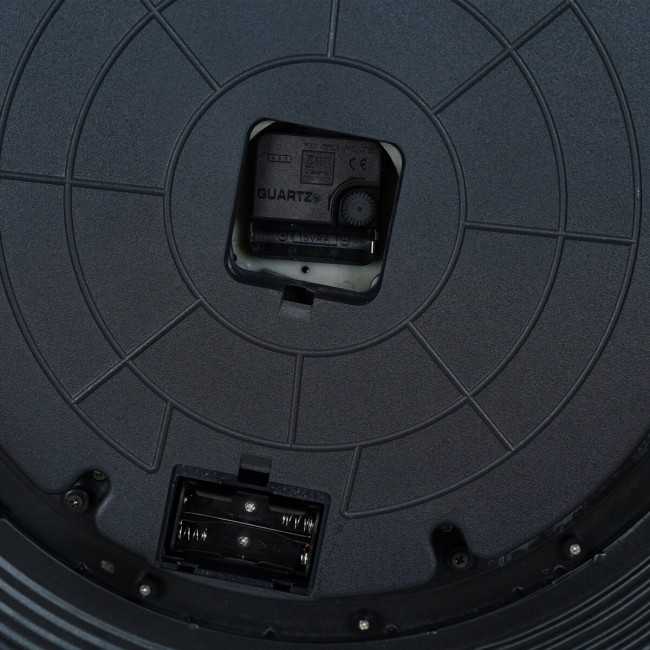 Orologio da Parete Nero Anticato e Oro 80x9,5x80 cm