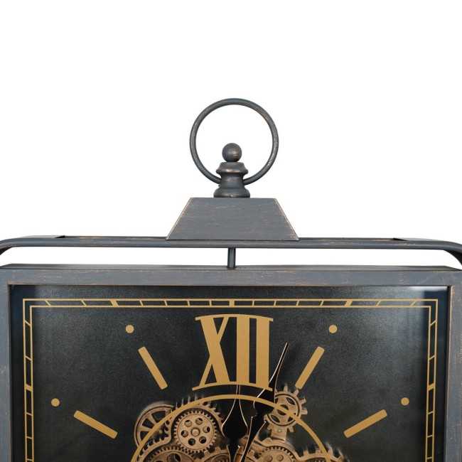 Orologio da Parete Nero e Oro 65x8x82 cm