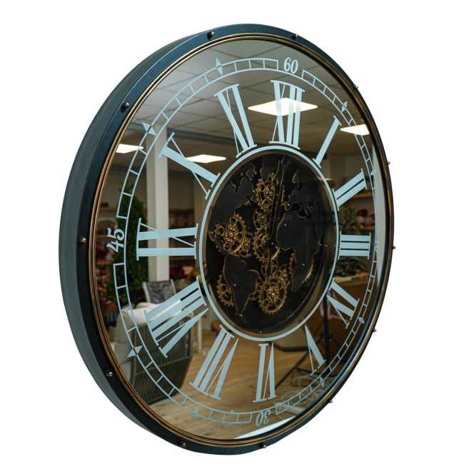 Orologio da Parete con Led e Ingranaggi D.120 cm
