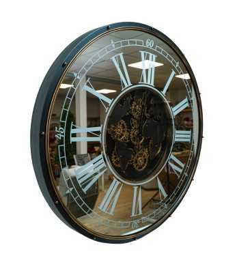 Orologio da Parete con Led e Ingranaggi D.120 cm