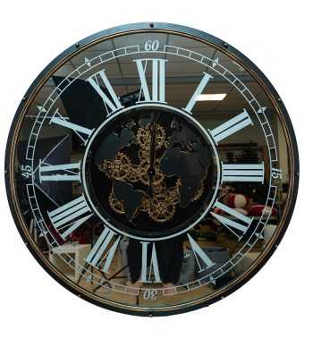 Orologio da Parete con Led e Ingranaggi D.120 cm