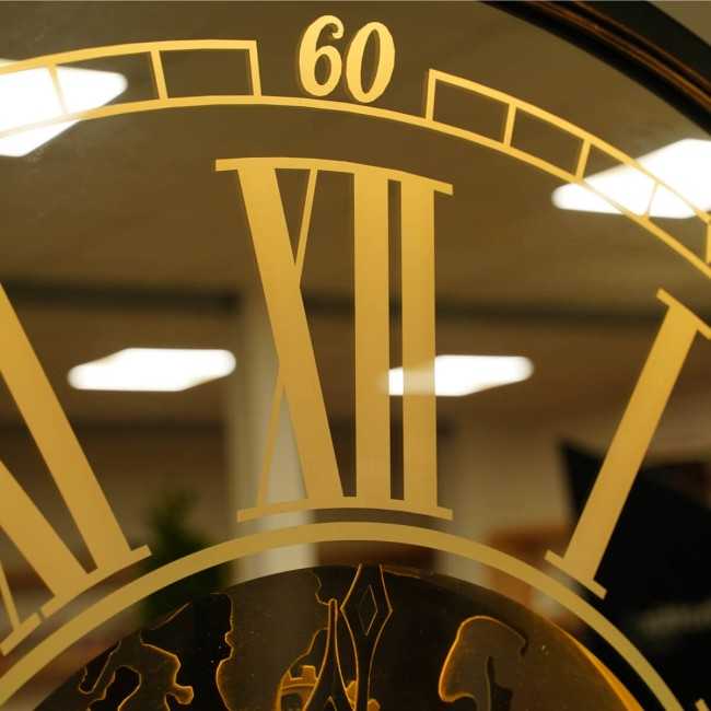 Orologio da Parete con Led e Ingranaggi D.120 cm