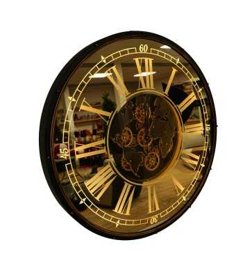 Orologio da Parete con Led e Ingranaggi D.120 cm