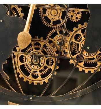 Orologio da Parete con Ingranaggi e Mappamondo D.120 cm