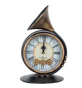 Orologio da Appoggio con Tromba 22,5x23,5xH.39 cm