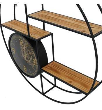 Orologio da Parete con Mensole 80x80x13 cm