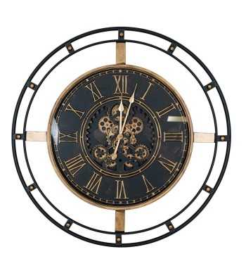 Orologio da Parete Nero e Oro D.90 cm
