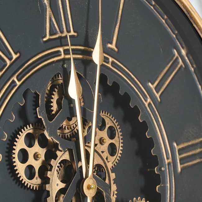 Orologio da Parete Nero e Oro D.90 cm