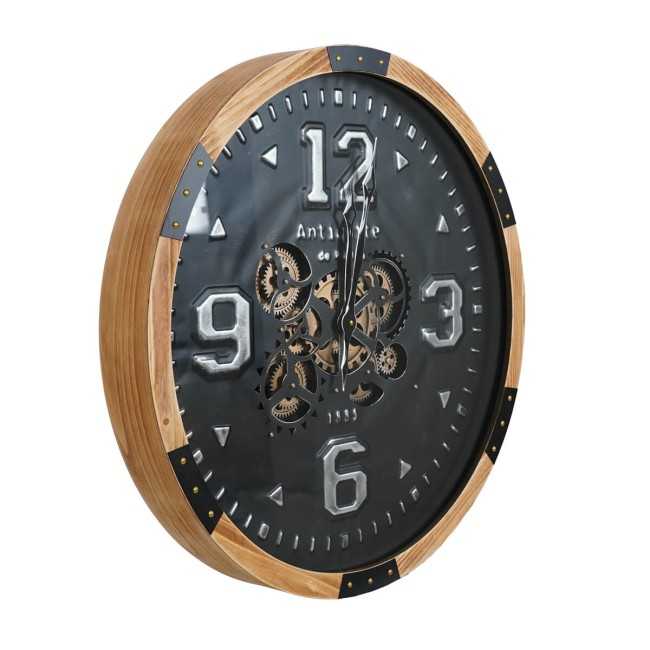 Orologio da Parete Effetto Legno D.64 cm