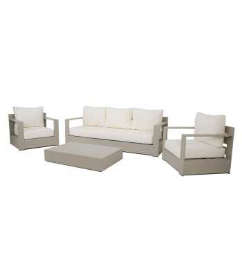 Set Divano da Giardino in Alluminio, 5/6 Persone - Edinburgh