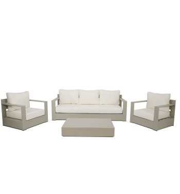 Set Divano da Giardino in Alluminio, 5/6 Persone - Edinburgh