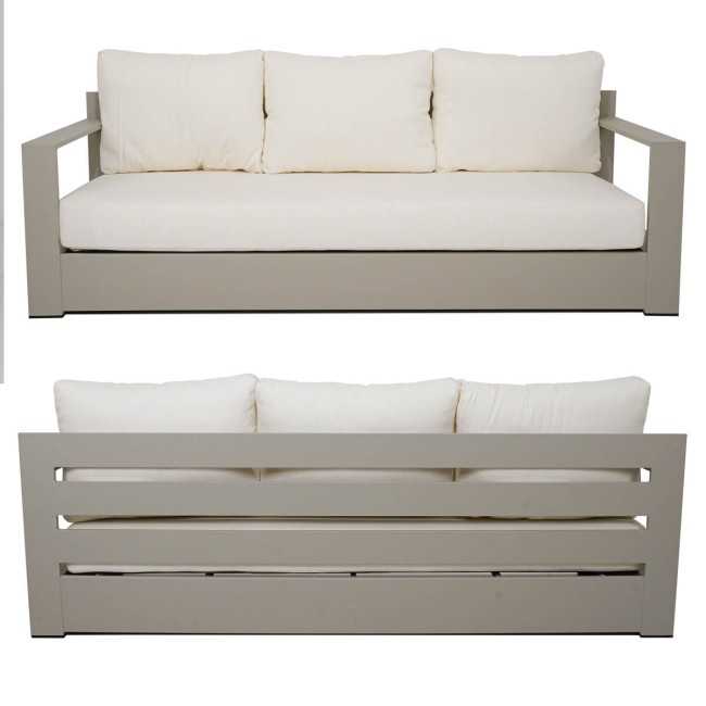 Set Divano da Giardino in Alluminio, 5/6 Persone - Edinburgh